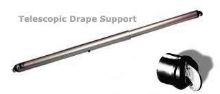 Telescopic drape supports